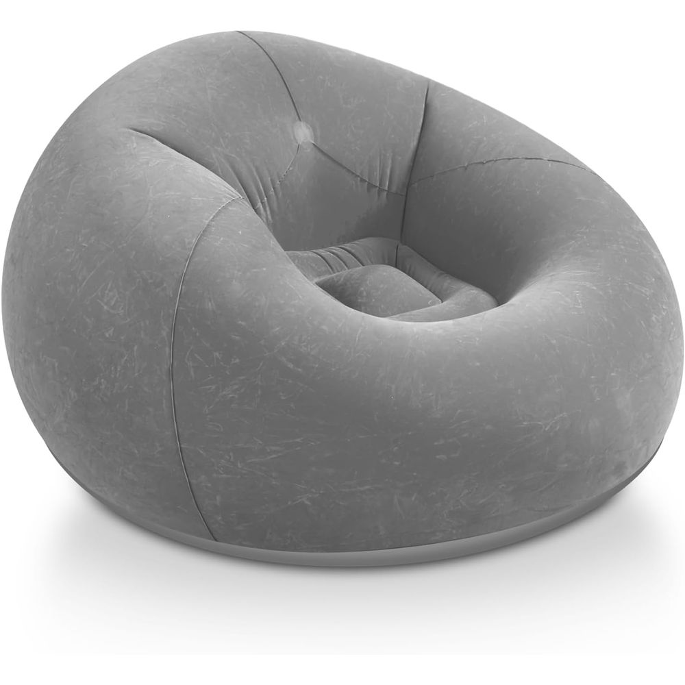 Kids Outdoor Seating - Inflatable Bean Bag Chairs, Grey Portable