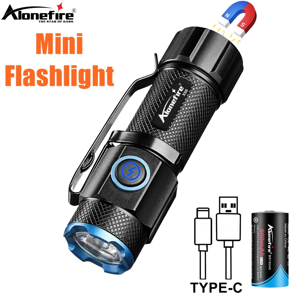 Kids Outdoor Wagon - 6500K Mini Flashlight High Bright P50