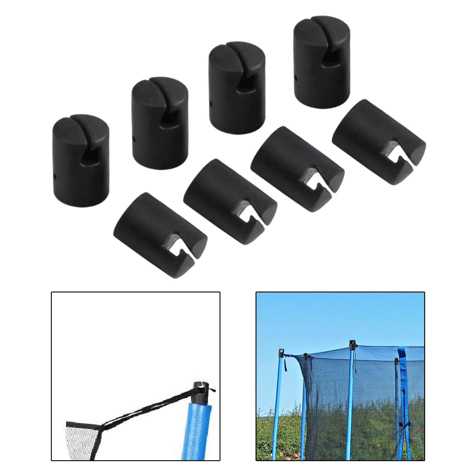 Kids Outdoor Trampoline - 8Pcs Trampoline Enclosure Pole Caps Trampoline