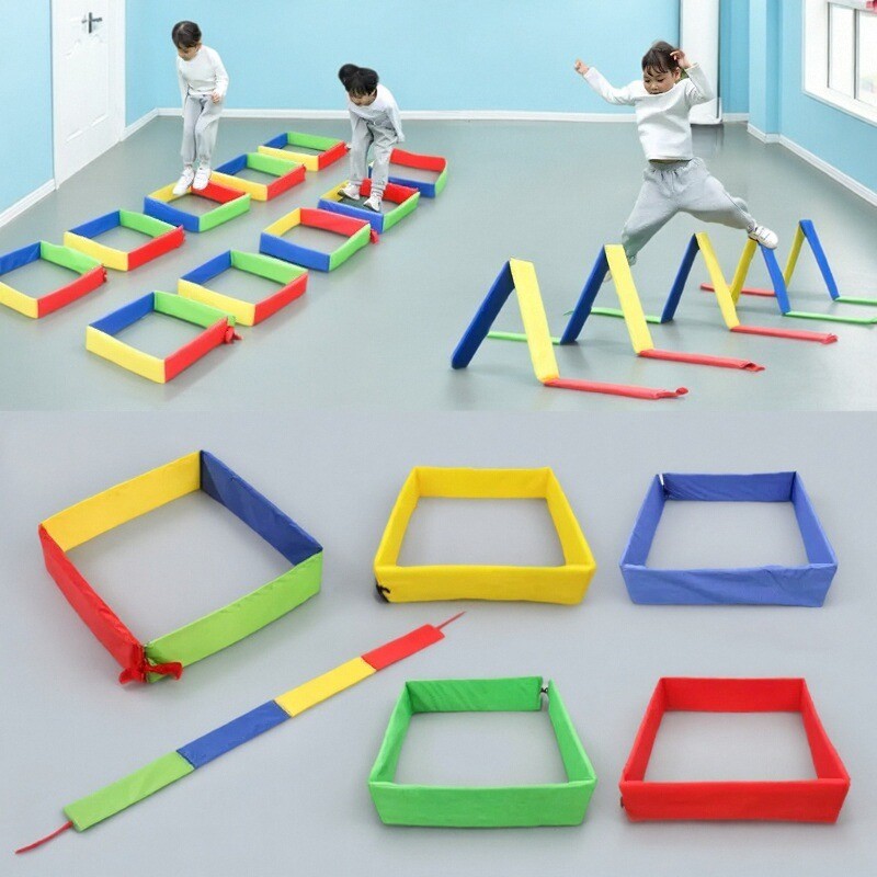 Kids Outdoor Climbing Structure - Outdoor Children's Games Jumping Platform Grid