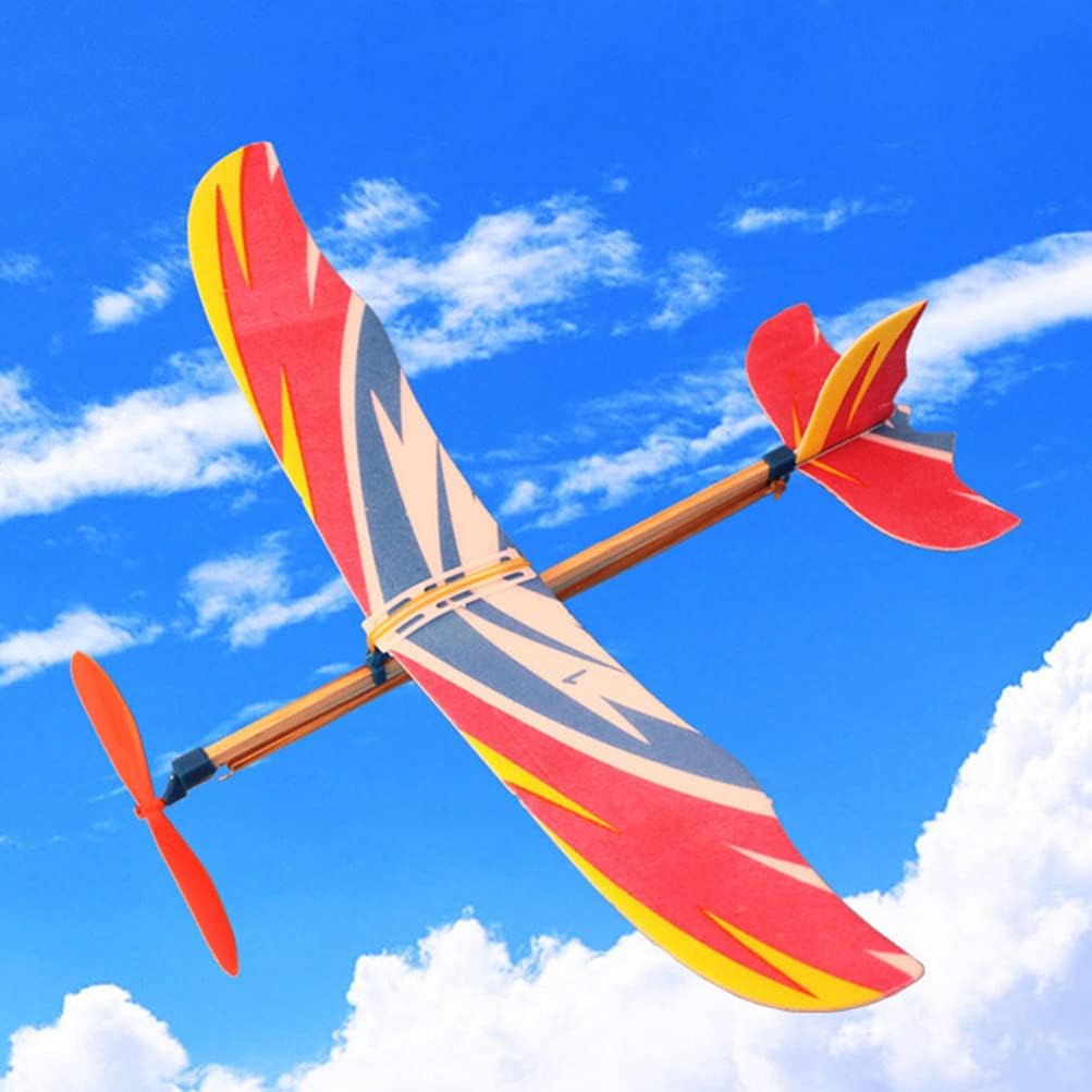 Kids Outdoor Entertainment - 10PCS Airplane Model Rubber Band Powered