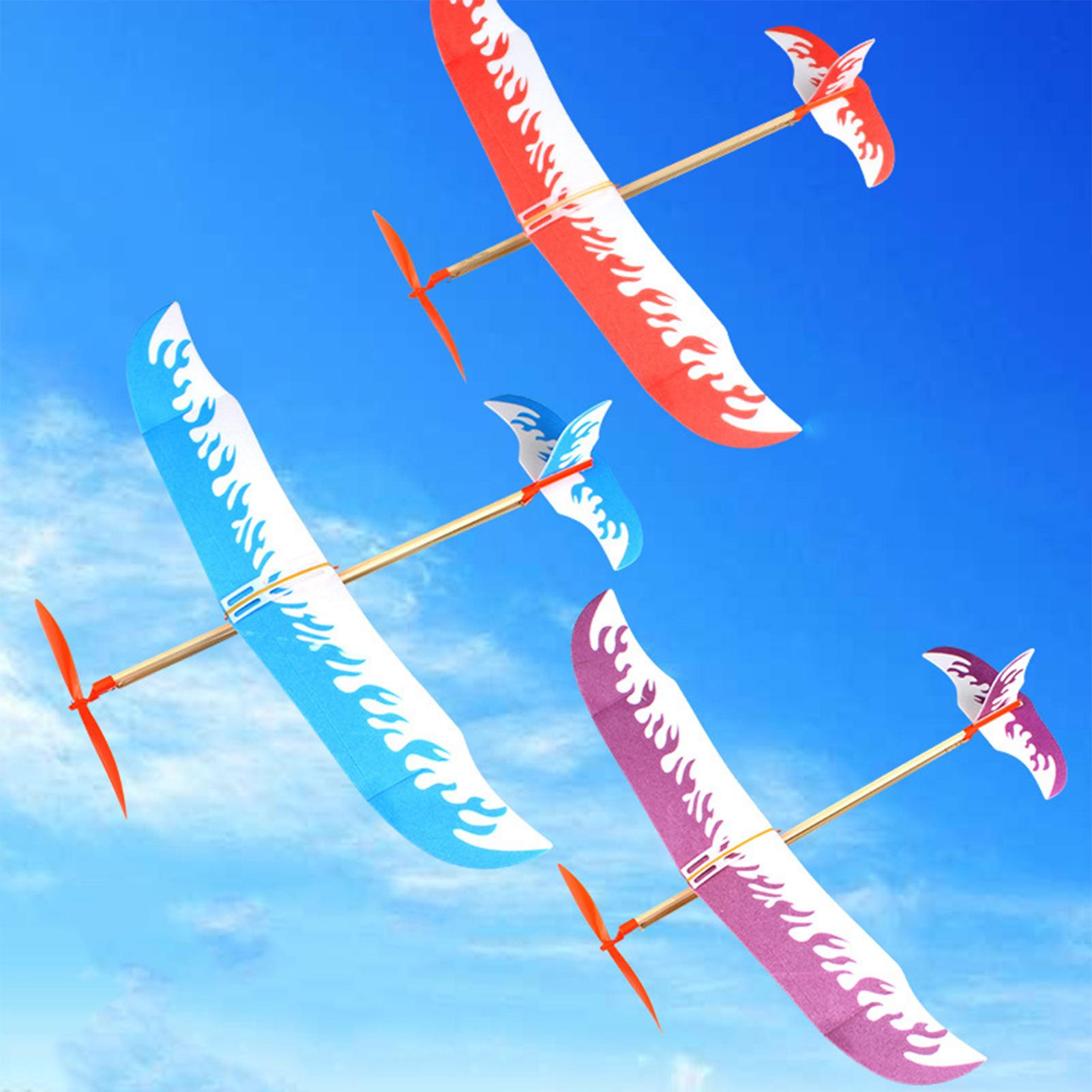 Kids Outdoor Entertainment - Rubber Band Airplanes Powered Glider Aircraft