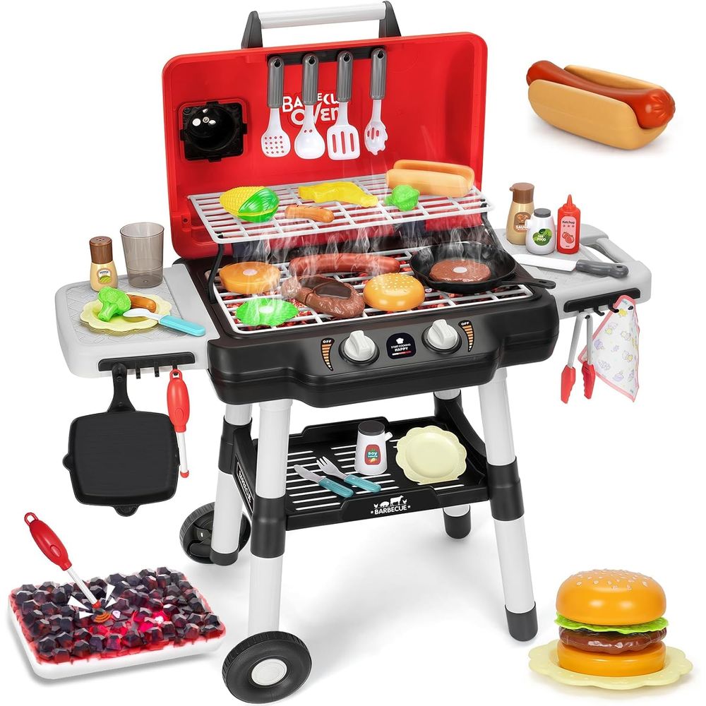 Kids Outdoor Bbq - Kids Play Kitchen Toys, BBQ Grill