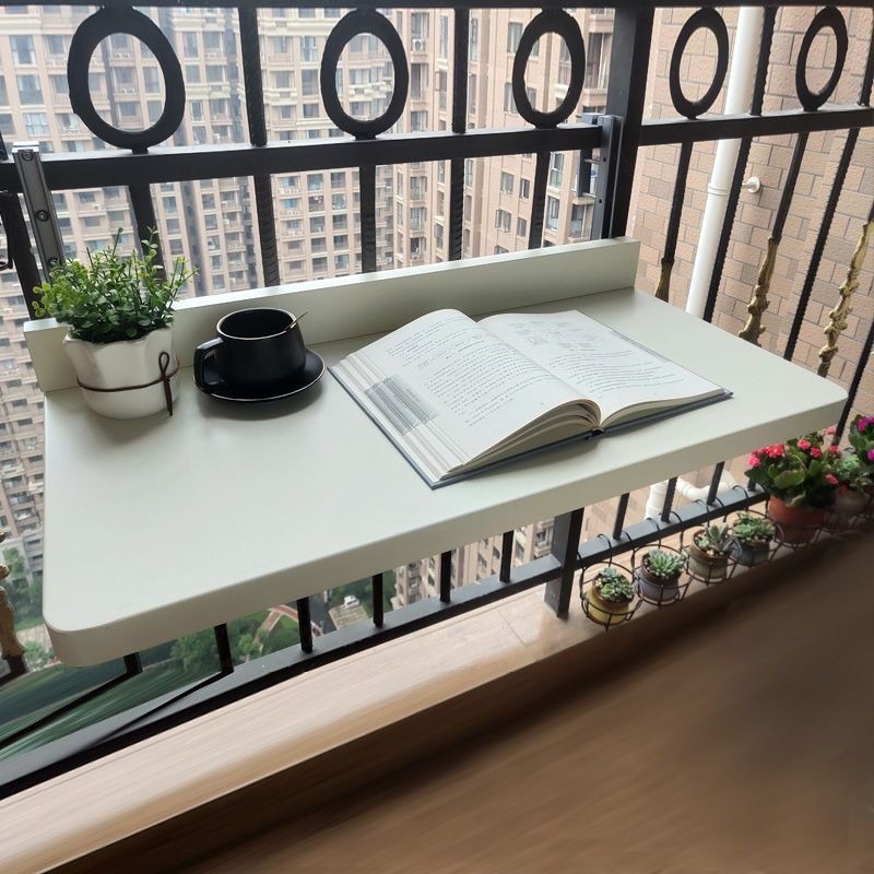Kids Outdoor Wooden Table - Modern Minimalist Metal Fold Down Suspended