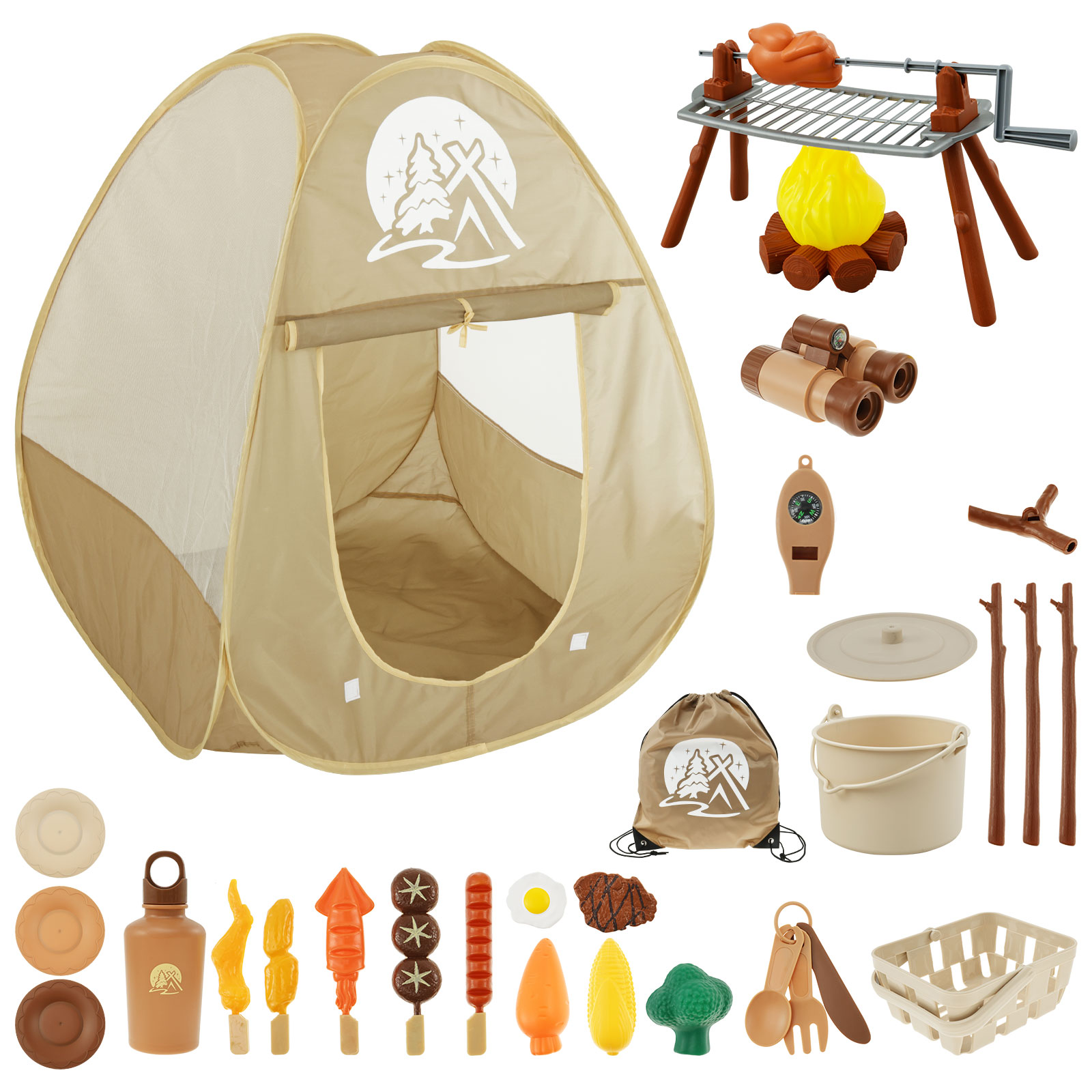 Kids Outdoor Daybed - Kids Camping Toy Set Tent Pop