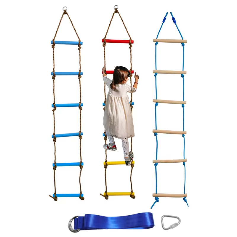Kids Outdoor Nature Play - 6.6 ft Climbing Ladder for Kids
