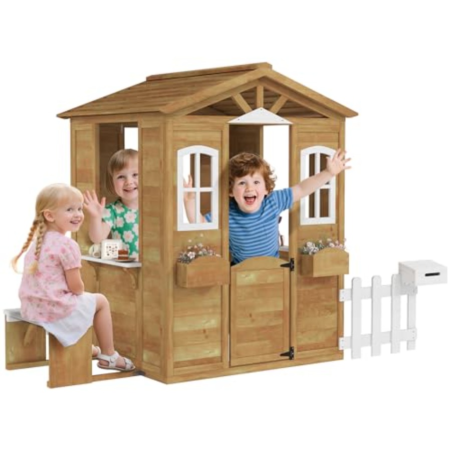 Kids Outdoor Nature Play - Outdoor playhouse for kids aged 3-6,
