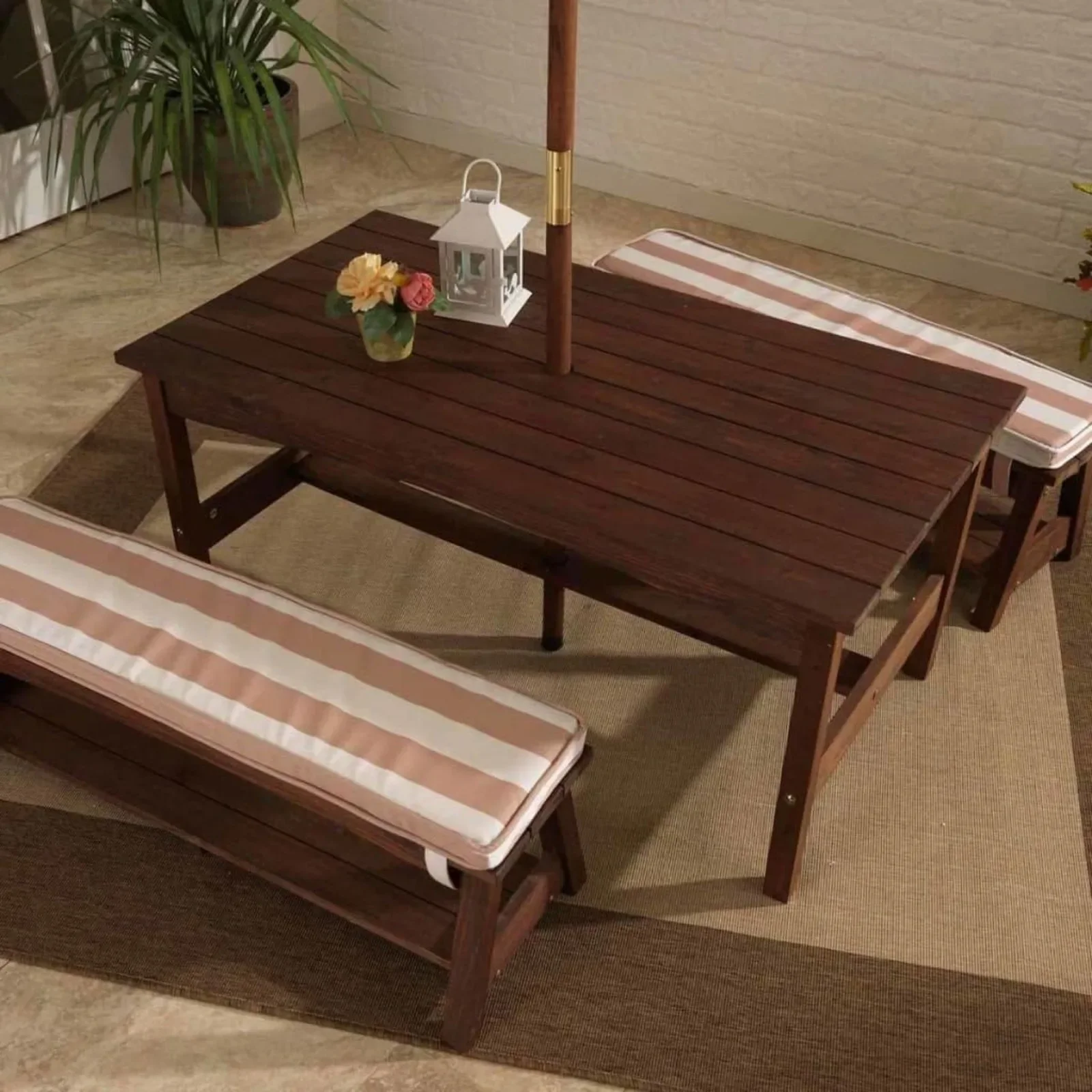For Outdoor Wooden Table & Ben - đánh giá và giá Kids Outdoor Bench With Umbrella