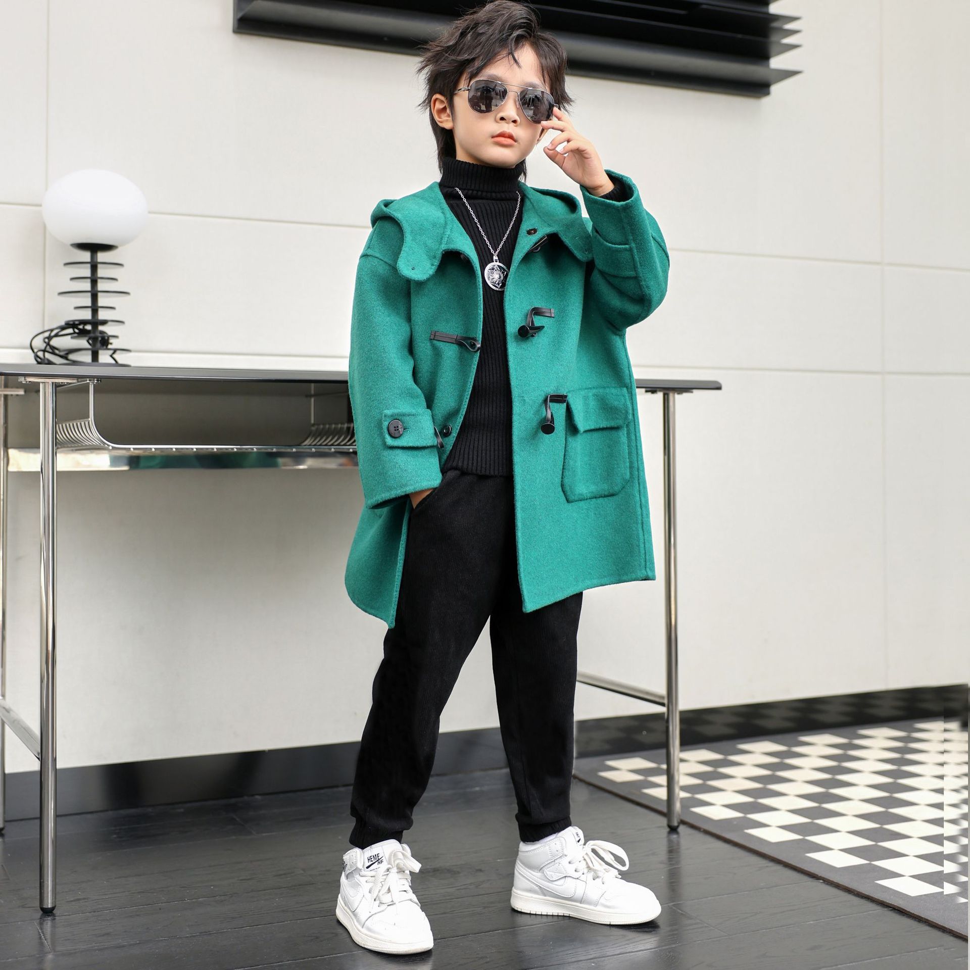Children Winter Red Green Wool - đánh giá và giá Kids Outdoor Jacket