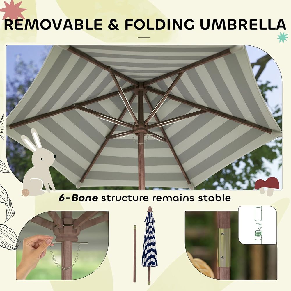 Qaba Kids Picnic Table, Outdoo - đánh giá và giá Kids Outdoor Bench With Umbrella