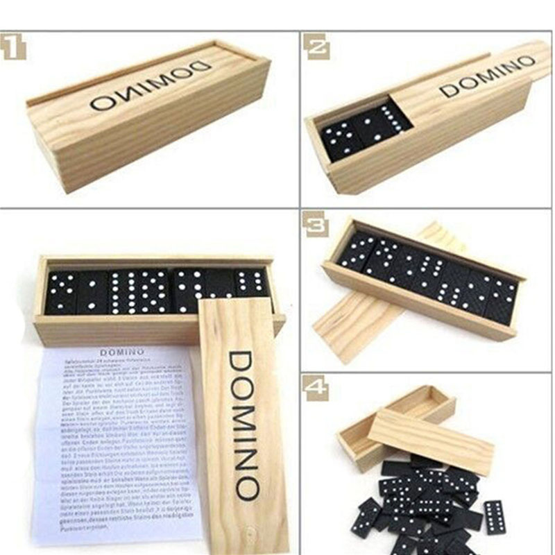 28pcs/Set Wooden Domino Board  - đánh giá và giá Kids Outdoor Outfit