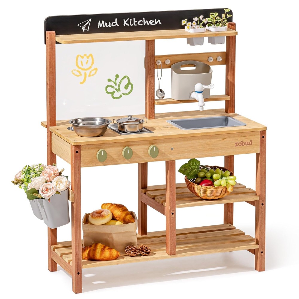 US Shipping Wooden Mud Kitchen - đánh giá và giá Kids Outdoor Mud Kitchen