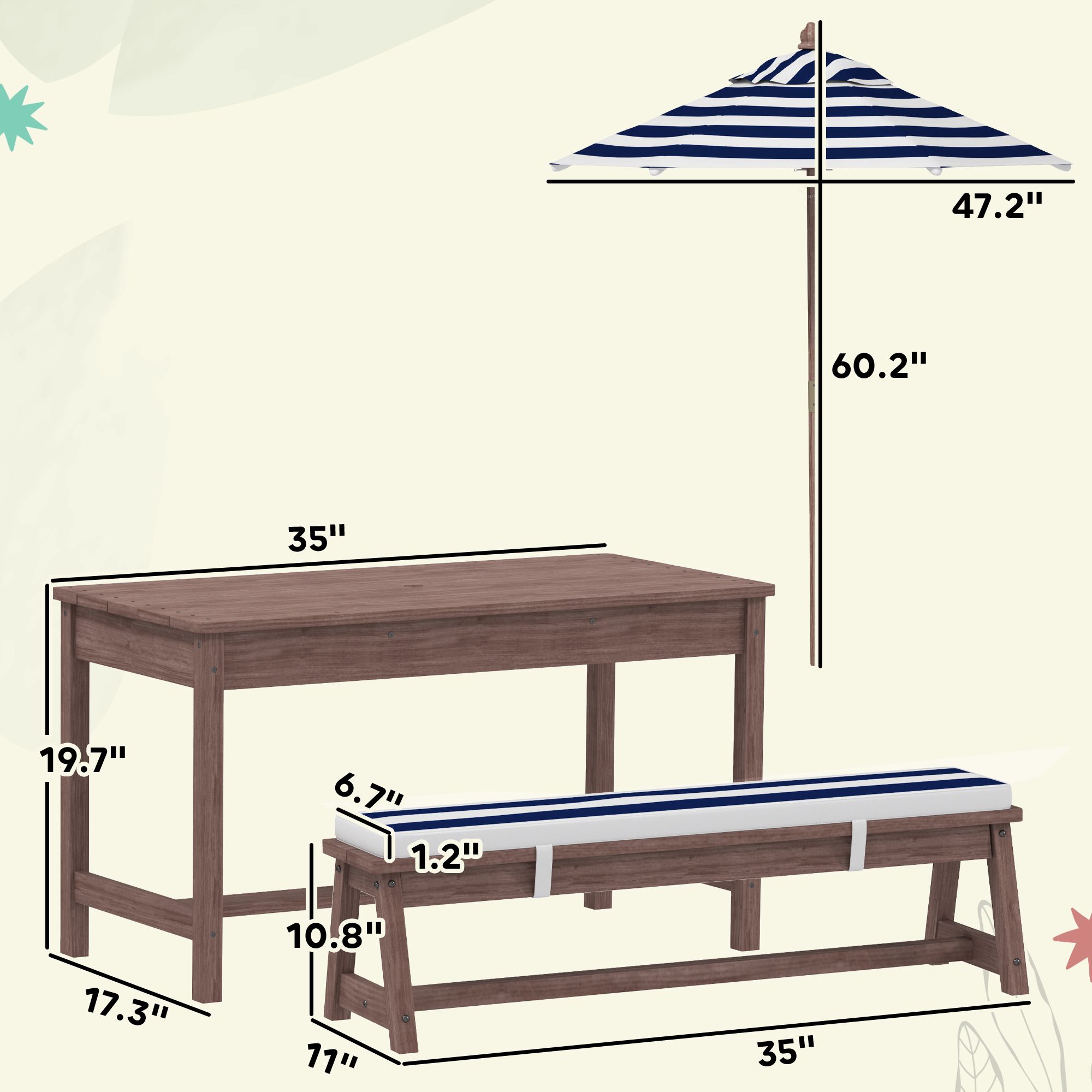 Outdoor Wooden Kids Picnic Tab - đánh giá và giá Kids Outdoor Wooden Table