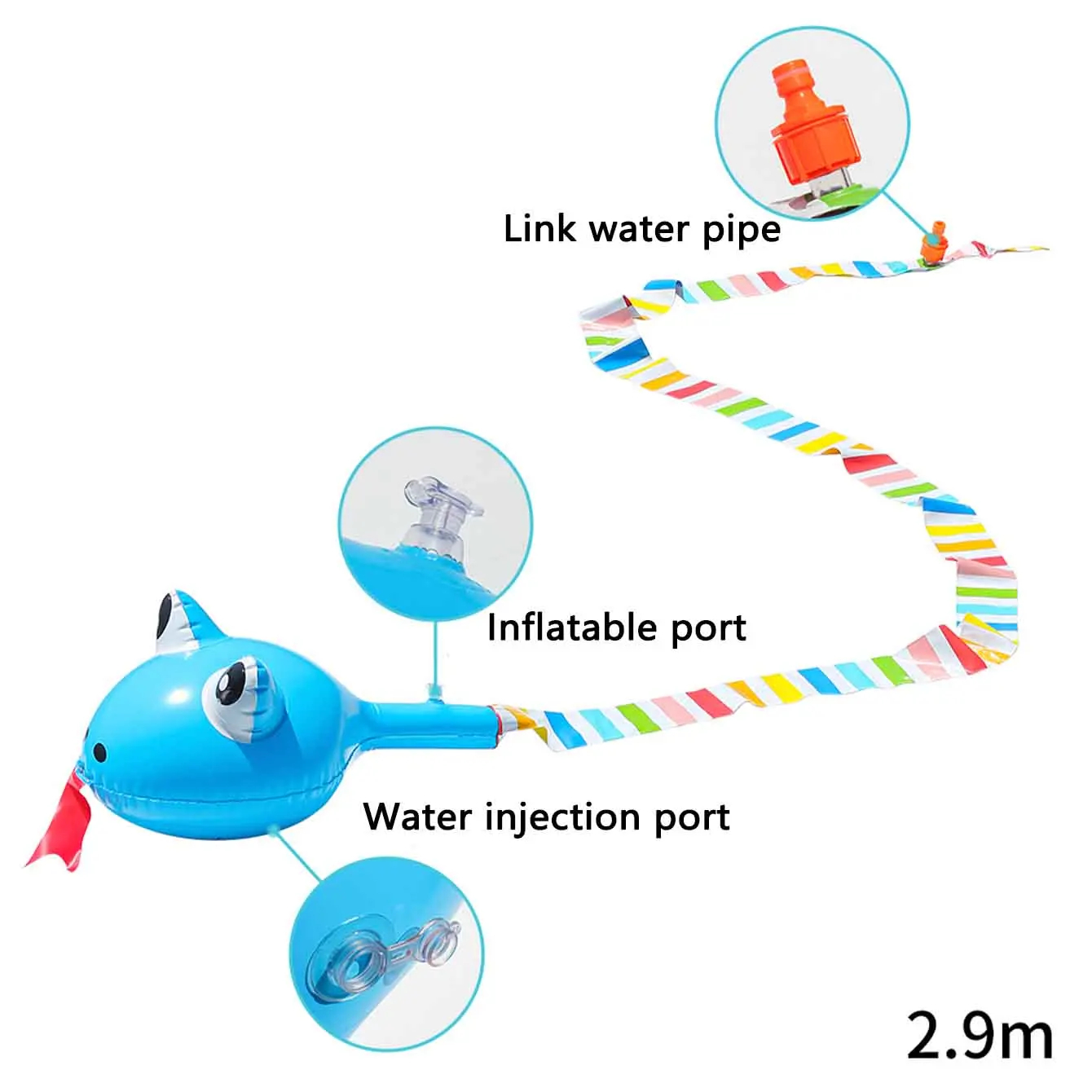 Inflatable Water Spray Snake T - đánh giá và giá Kids Outdoor Water
