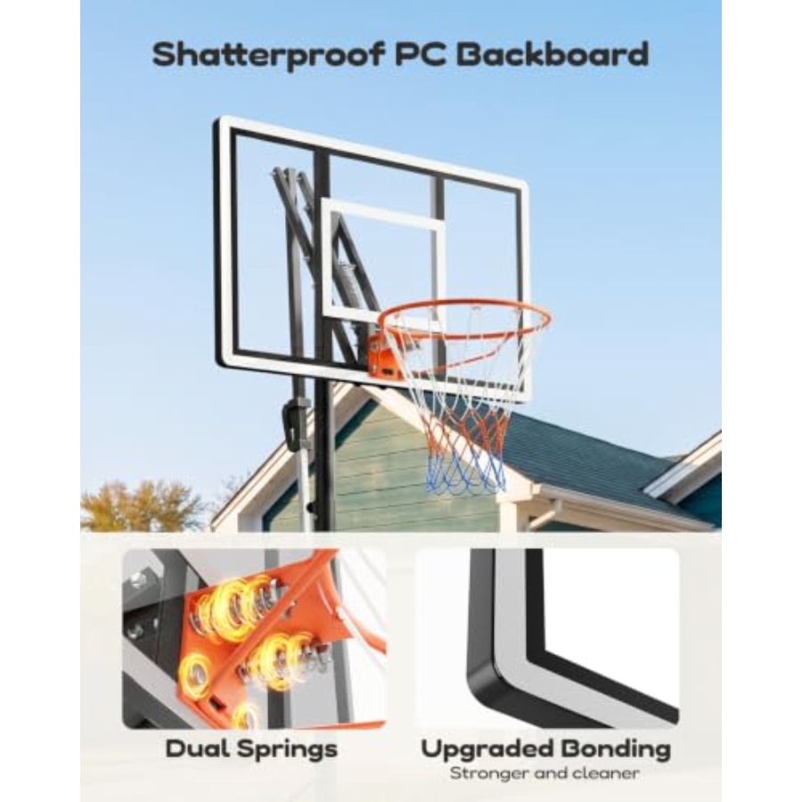 Outdoor basketball hoop with 4 - đánh giá và giá Basketball Hoop Outdoor