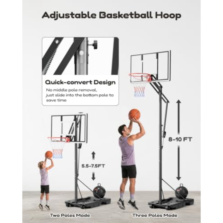 Outdoor basketball hoop with 4 - đánh giá và giá Basketball Hoop Outdoor