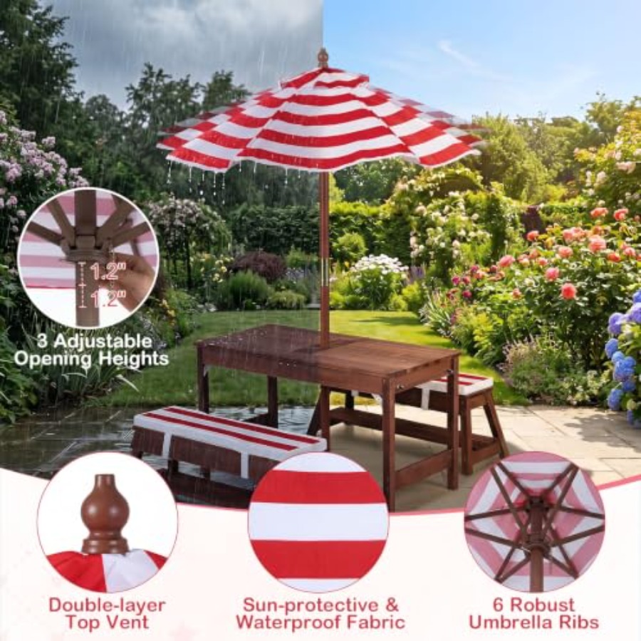 Outdoor kids picnic table for  - đánh giá và giá Kids Outdoor Water