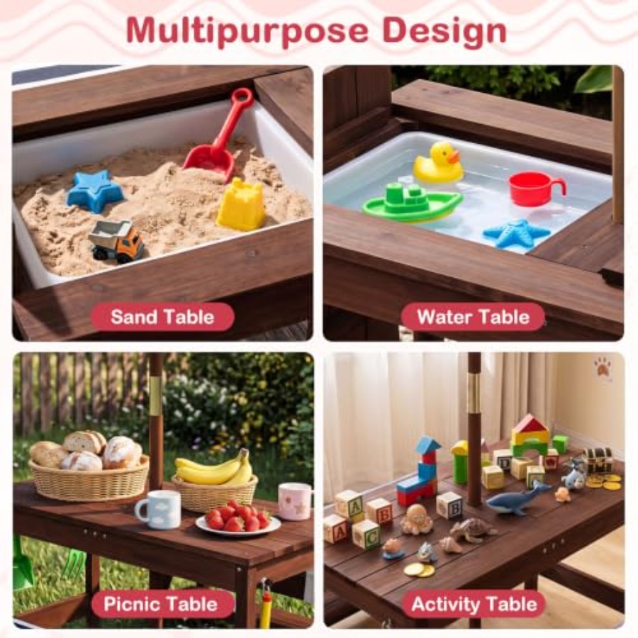 Outdoor kids picnic table for  - đánh giá và giá Kids Outdoor Water