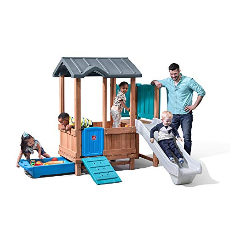 Woodland Adventure Playhouse & - đánh giá và giá Kids Outdoor Storage