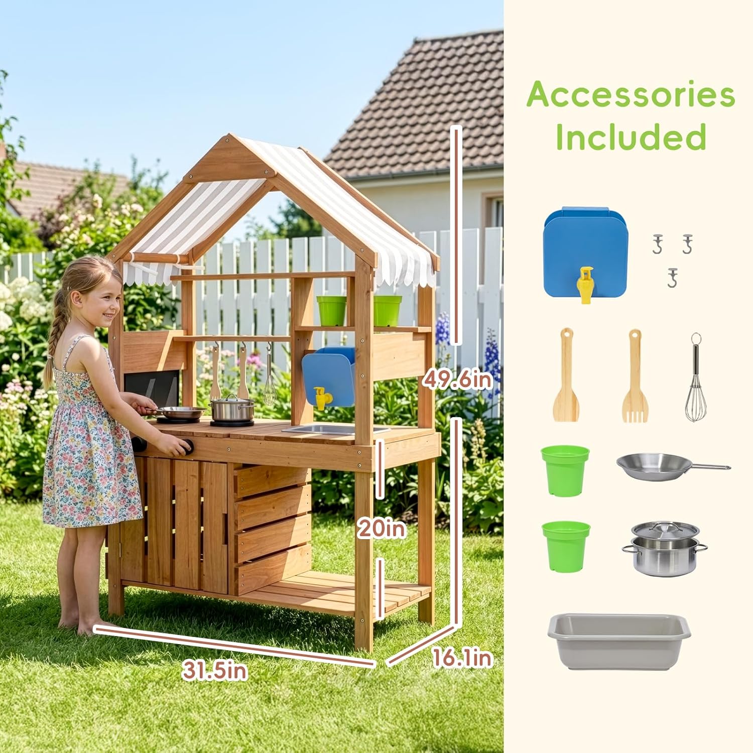 #Mud Kitchen Outdoor Playset C - đánh giá và giá Kids Outdoor Mud Kitchen