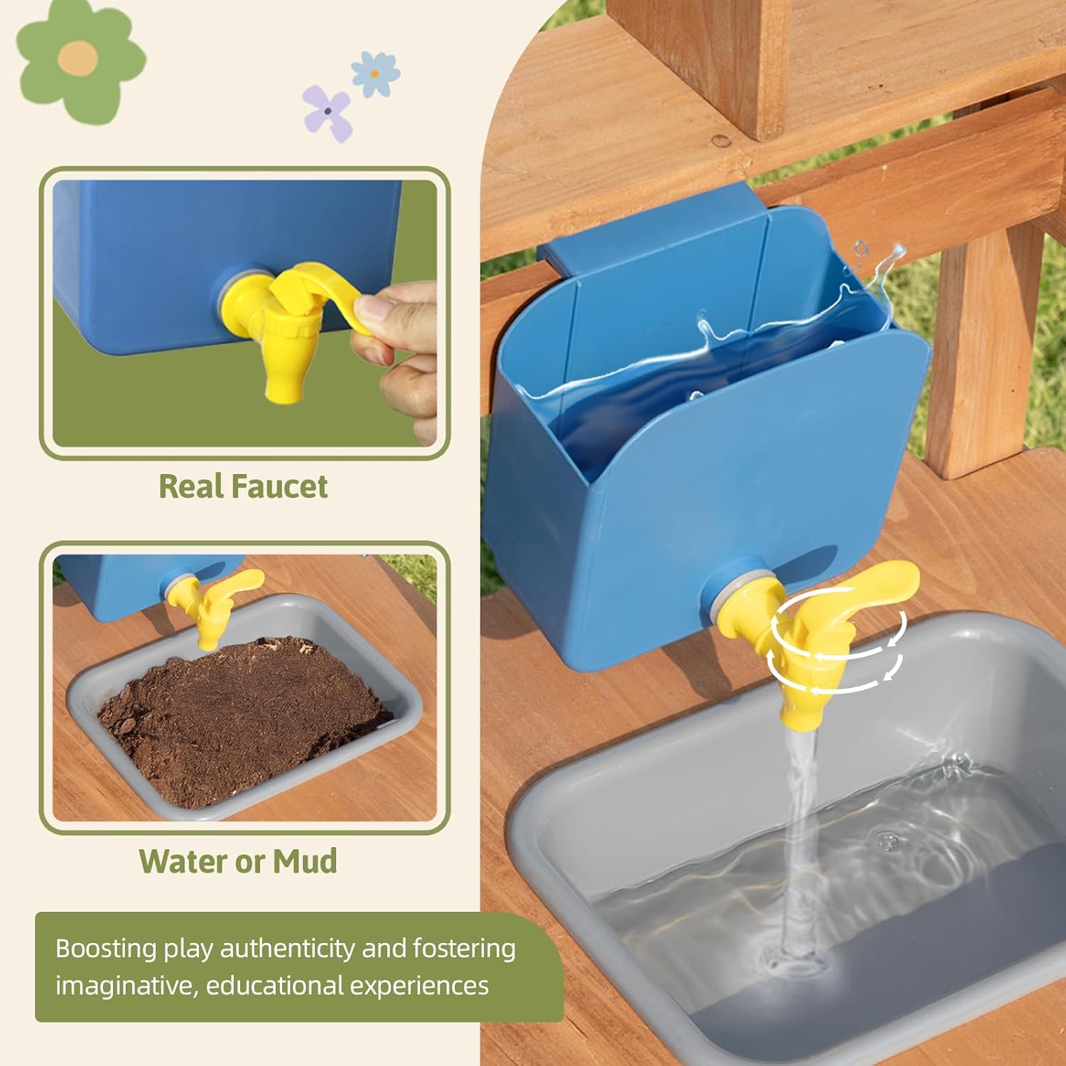 #Mud Kitchen Outdoor Playset C - đánh giá và giá Kids Outdoor Mud Kitchen