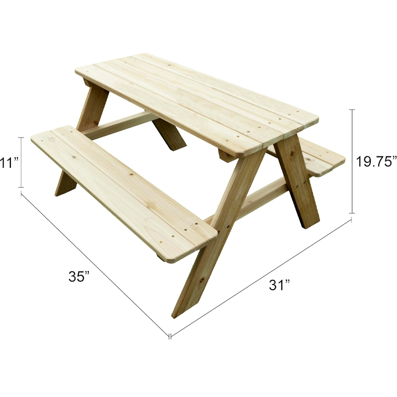 Outdoor Wooden Kids Picnic Tab - đánh giá và giá Kids Outdoor Wooden Table