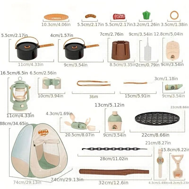 Kids Camping Set Toddler Toys  - đánh giá và giá Kids Outdoor Tent