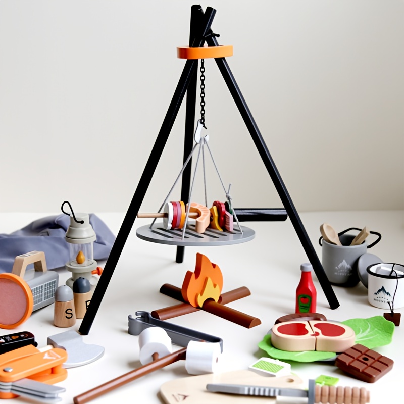 Kids Wooden Camping Toys Set w - đánh giá và giá Kids Outdoor Bbq