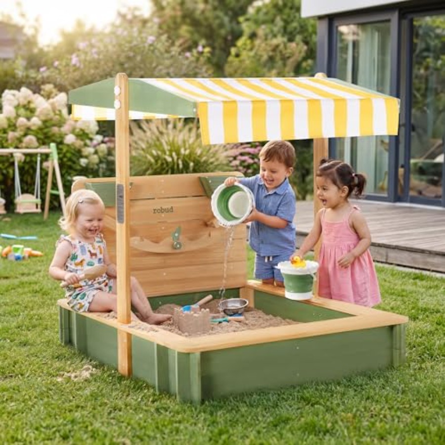 Outdoor sandbox for kids: wood - đánh giá và giá Kids Outdoor Seating