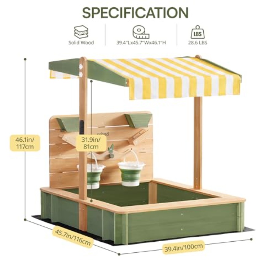 Outdoor sandbox for kids: wood - đánh giá và giá Kids Outdoor Seating