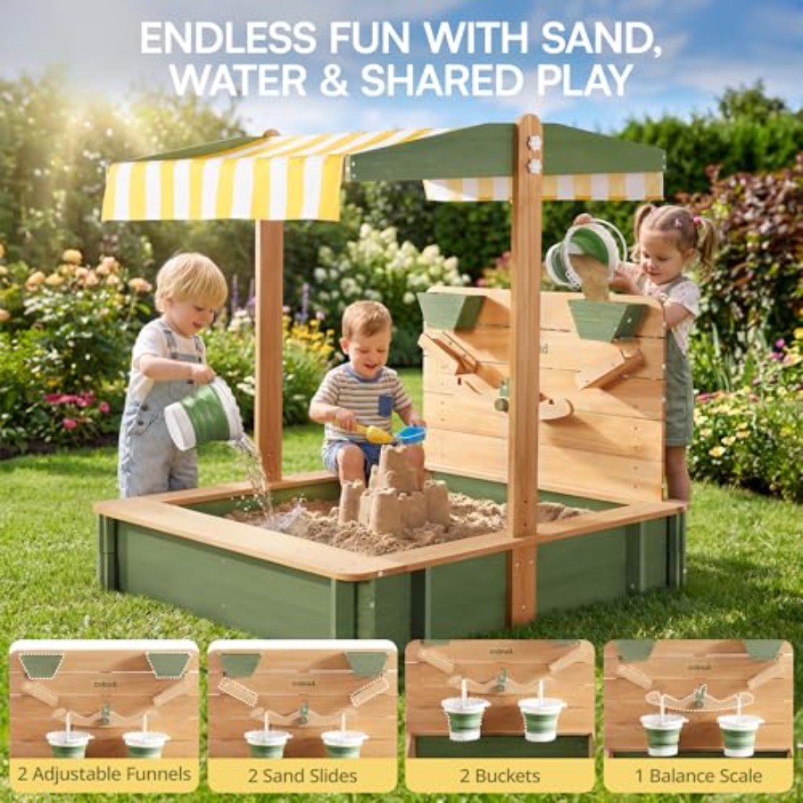 Outdoor sandbox for kids: wood - đánh giá và giá Kids Outdoor Seating