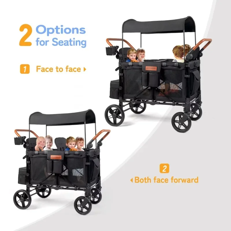 Outdoor Wagon Stroller 4 Seat  - đánh giá và giá Kids Outdoor Wagon