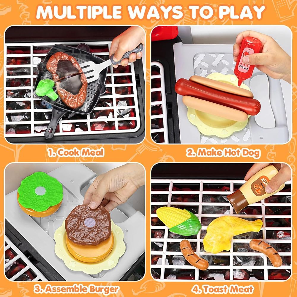 Kids Play Kitchen Toys, BBQ Gr - đánh giá và giá Kids Outdoor Bbq