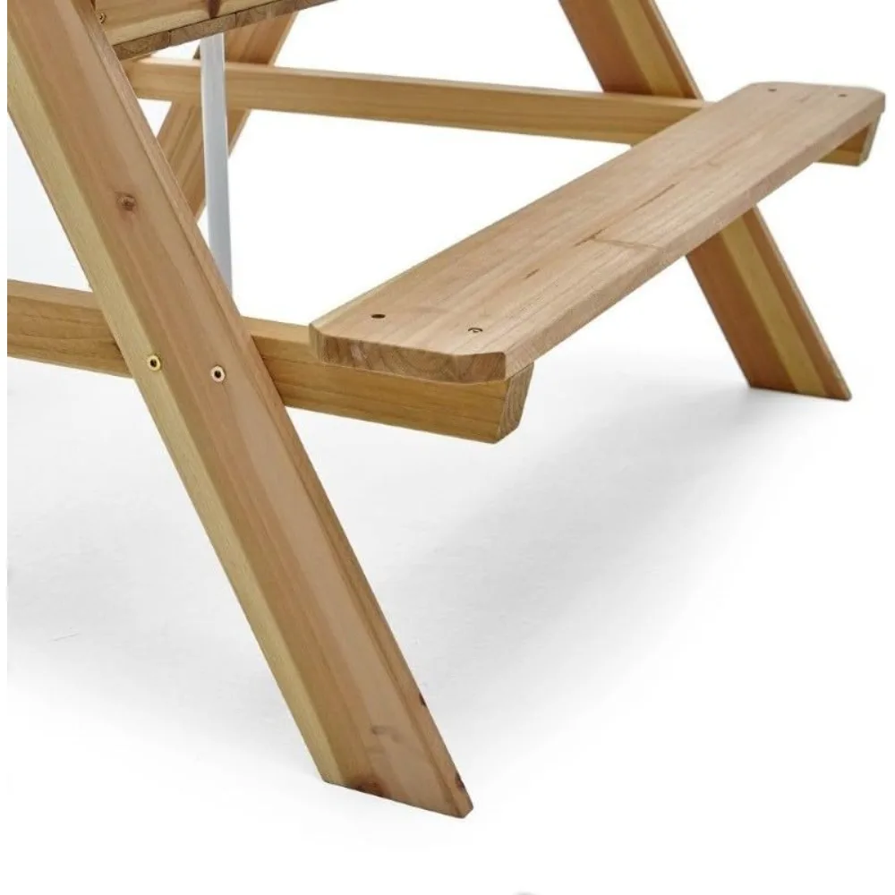 Wooden Kids Picnic Table Outdo - đánh giá và giá Kids Outdoor Bench With Umbrella