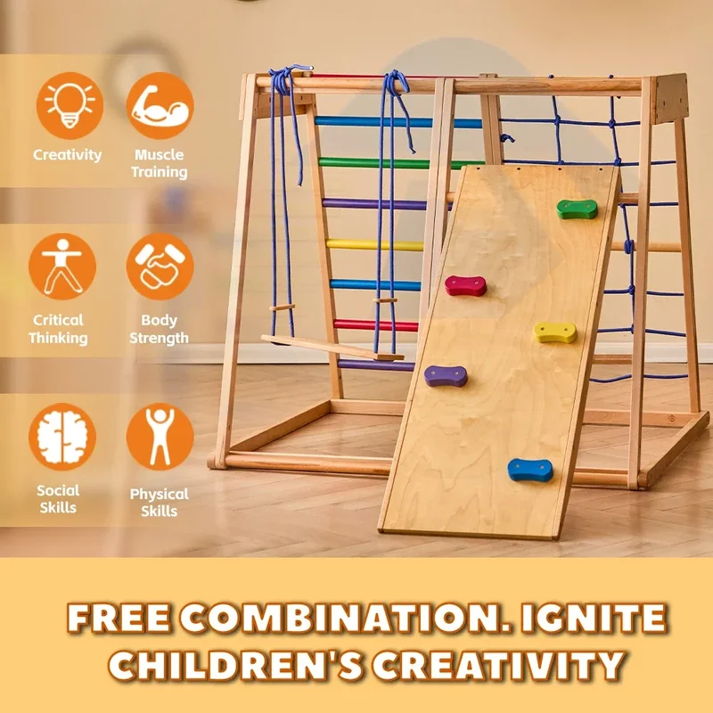 Wooden Climbing Frame Indoor P - đánh giá và giá Kids Outdoor Climbing Structure