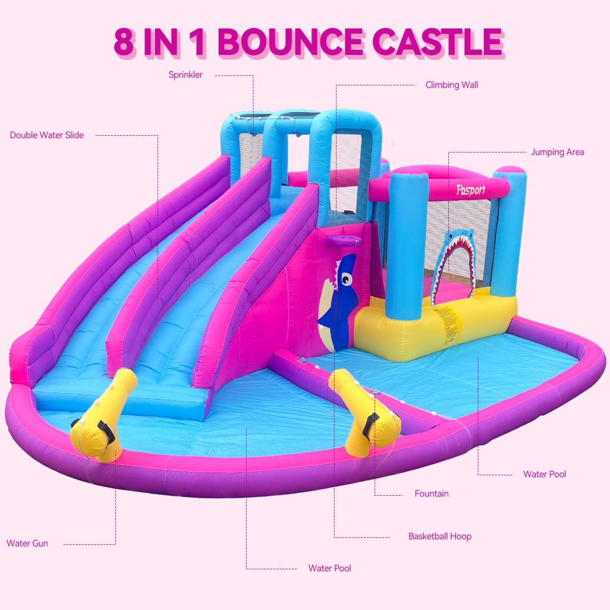 Twin Water Slides Inflatable B - đánh giá và giá Kids Outdoor Water