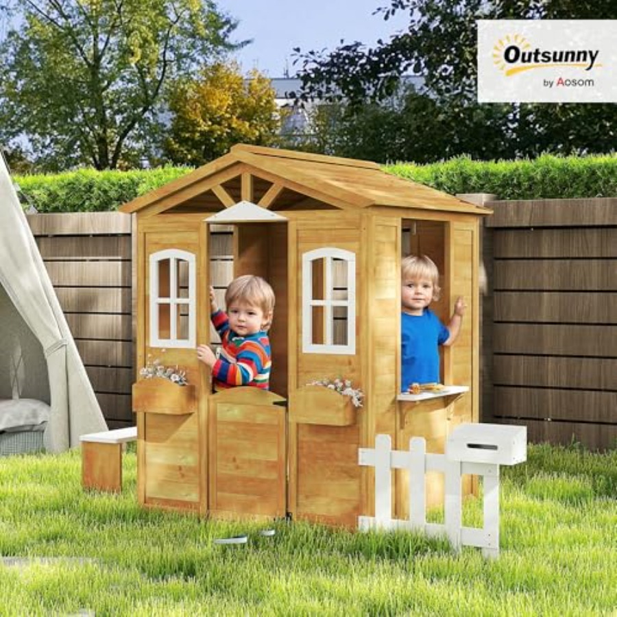 Outdoor playhouse for kids age - đánh giá và giá Kids Outdoor Nature Play
