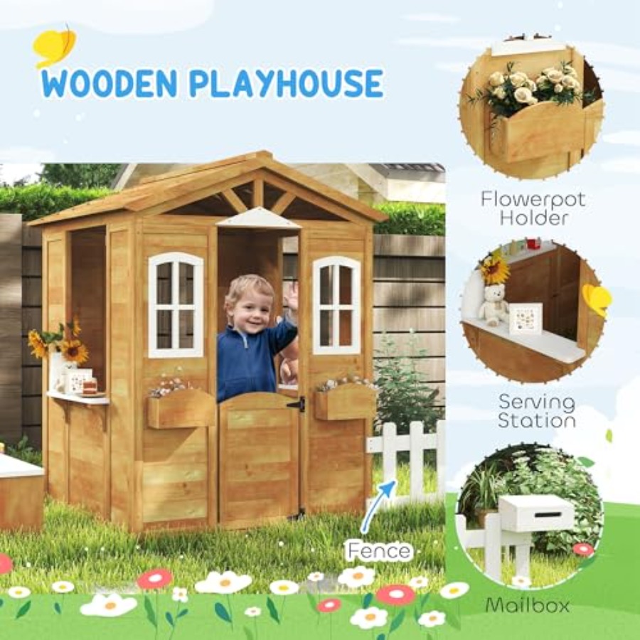 Outdoor playhouse for kids age - đánh giá và giá Kids Outdoor Nature Play