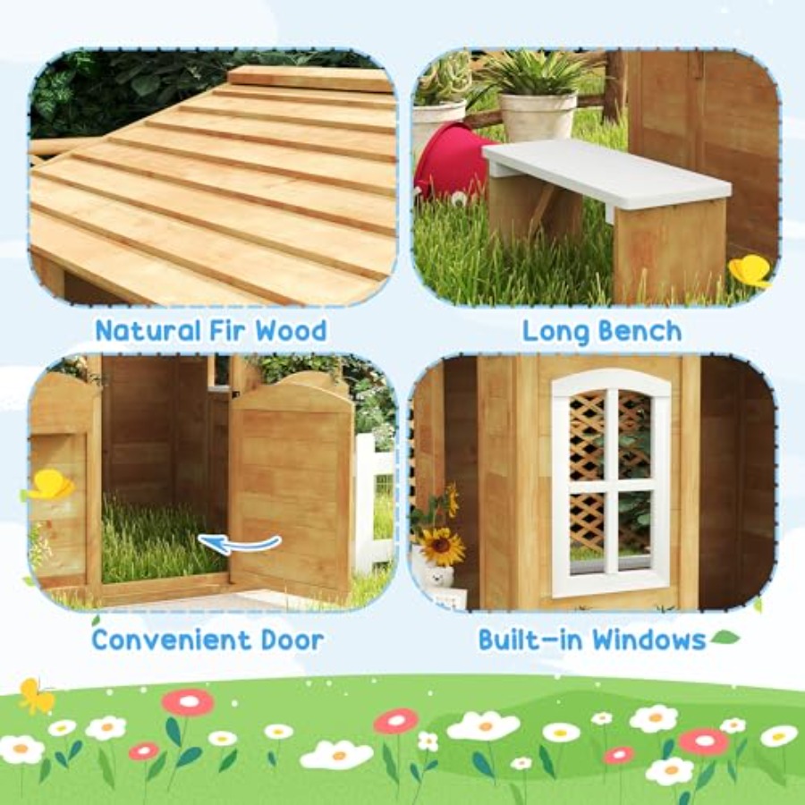 Outdoor playhouse for kids age - đánh giá và giá Kids Outdoor Nature Play